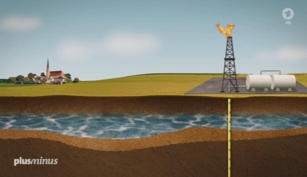 Grafik: Bohrturm und Bohrung 