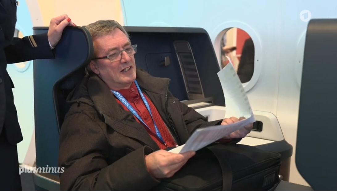 Autor recherchiert auf der ITB