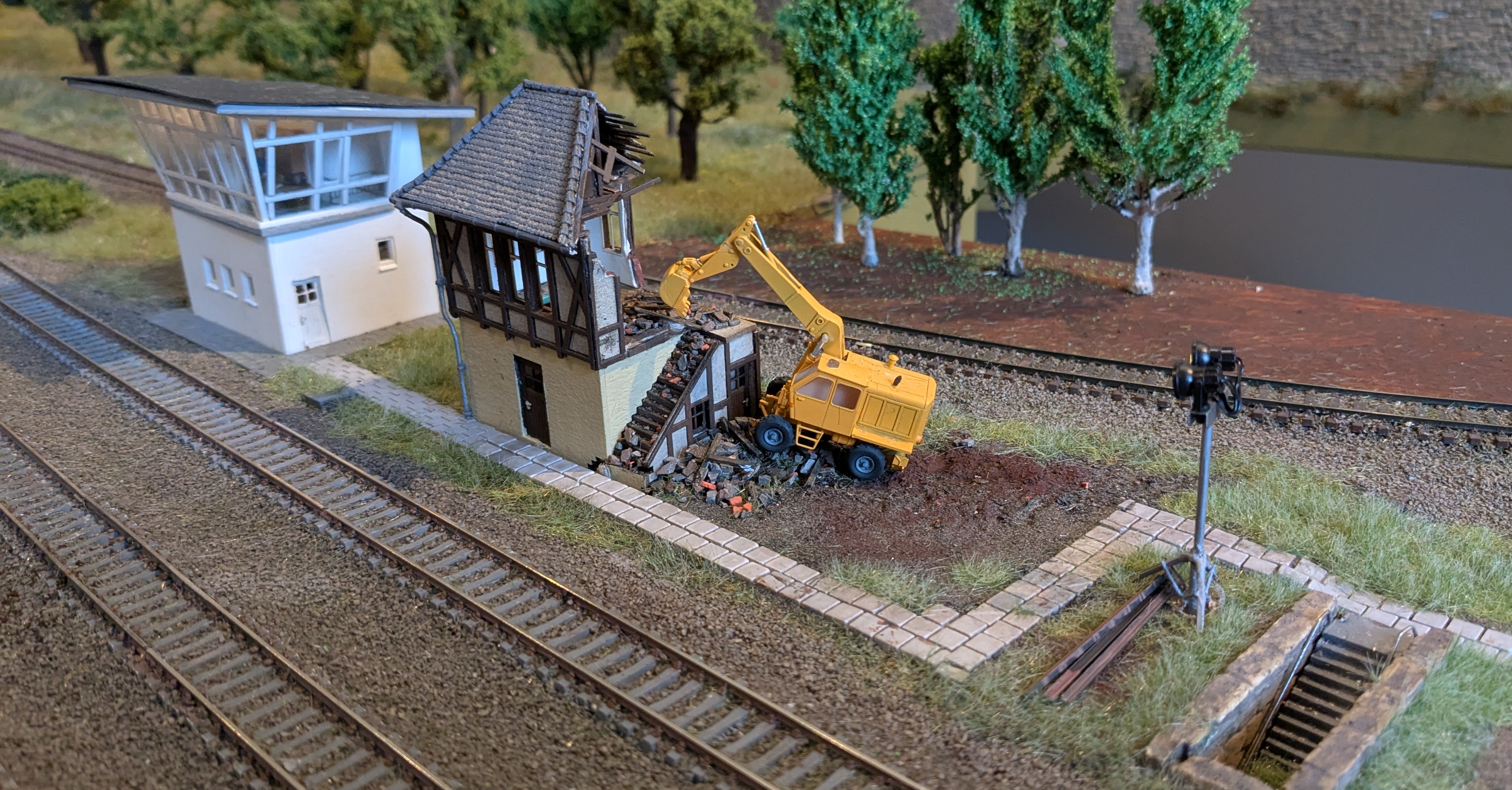 Stellwerksbaustelle fast fertig