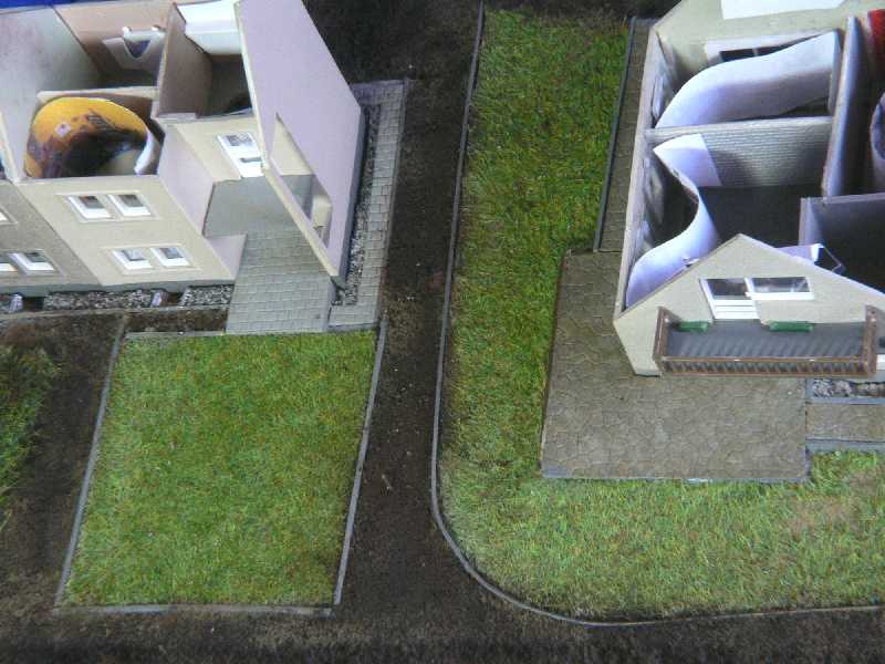 Rohbau-Garten und Innenkulissen