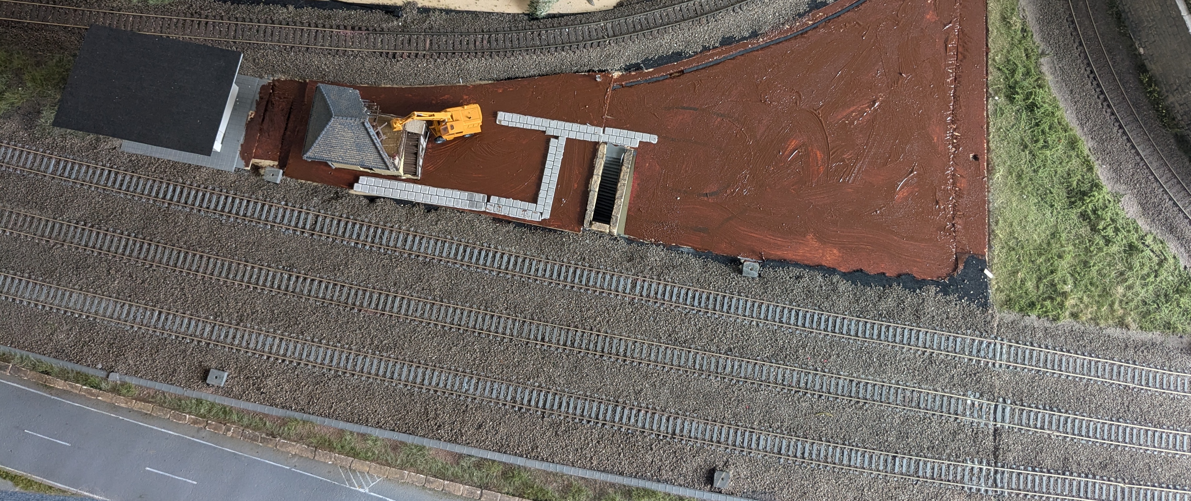 Luftbild der Stellwerke mit kuenftiger Schrebergartenfl�chez